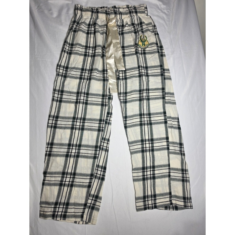 Concepts Sport Milwaukee Bucks Pajama Pants Womens Small Green Plaid NBA Lounge